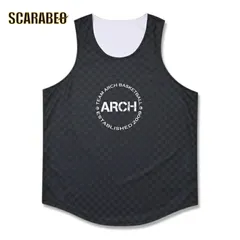 Arch checkered rev. tank [DRY]【black/white】 アーチ バスケ リバーシブルタンクトップ アーチ バスケ  バスケットボール バスパン 男子 ウエア 大人 子供 Ｔシャツ バスケウエア t225-104 M