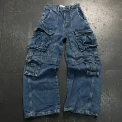 2サイズ ザラ ユーティリティ カーゴ デニムパンツ