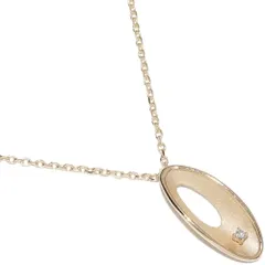 ペンダントネックレス K18YG ダイヤ1P オーバル