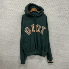 O!Oi オアイオアイ グリーン 刺繍 ロゴ フーディー Tシャツ 110 M10213