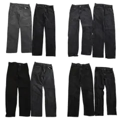 古着卸 まとめ売り RUSTLER ラスラー ブラックデニム パンツ 8枚セット (メンズ 29 /30 /31 /32 /33 ) アメカジ 中古 古着 ND5167