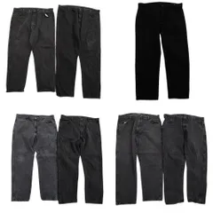 古着卸 まとめ売り RUSTLER ラスラー ブラックデニム パンツ 7枚セット (メンズ 40 /42 /44 /46 ) テーパード アメカジ 中古 古着 ND5161