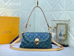 人気 Louis Vuitton ルイヴィトン ショルダーバッグ  ミニバッグ  ミニプリーティ モノグラムデニム ブルー ハンドバッグ