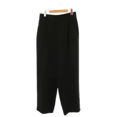 B&Y ユナイテッドアローズ BEAUTY&YOUTH ビューティー&ユース タック ワイドストレート パンツ ウォッシャブル L ブラック /DF ■OS ■SH
