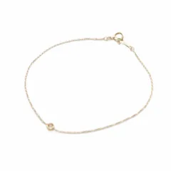 アガット agete ダイヤモンド ブレスレット 0.02ct K10 イエローゴールド