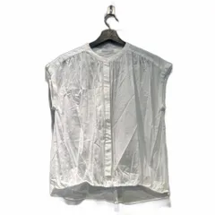 セオリーリュクス theory luxe シャツ ブラウス ノースリーブ 38 白 ホワイト ■FY