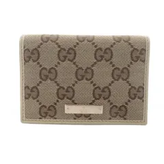 グッチ GGキャンバス パスケース カード入れ 名刺入れ 茶 ブラウン 112727