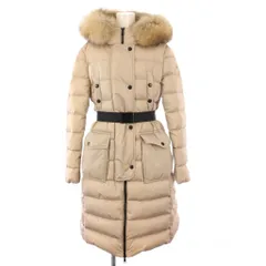 モンクレール MONCLER HLOE GIUBBOTTO ダウンコート アウター ロング フーディ ラクーンファー 1 ベージュ E20934988425 /KH