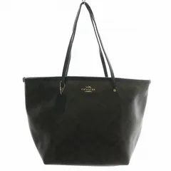 コーチ COACH トートバッグ ワンショルダー PVC レザー シグネチャー 総柄 ロゴ ゴールド金具 茶色 ブラウン F34104 /XZ ■GY18