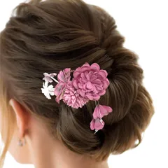 パールピン 髪飾り ヘアピン (ピンクB) [ピンクB]