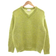 ユナイテッドアローズ UNITED ARROWS ミックスニット セーター モヘア混 長袖 Vネック 緑系 マルチカラー /UO