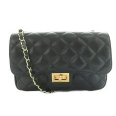 メゾンヴァンサン Maison Vincent ショルダーバッグ キルティング レザー 黒 ブラック /SS ■OS