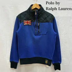 ポロバイラルフローレン ハーフジップ スウェット キルティング パッド 切替 プルオーバー トレーナー 星条旗 メンズ S ISItems【USED】【古着】【中古】50151607