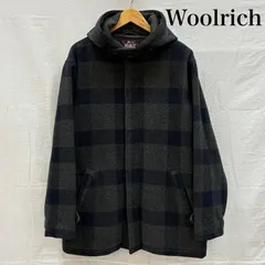 ウールリッチ 80s 90s バッファローチェック フーデッド ウール ハーフコート メンズ M ISItems【USED】【古着】【中古】50151622