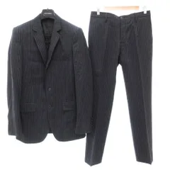 ドルチェ&ガッバーナ ドルガバ DOLCE&GABBANA ヴィンテージ セットアップ スーツ ジャケット 総裏地 シングル パンツ ストライプ 紺 ネイビー 秋冬 /AE ■GY44
