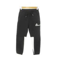 アディダス adidas スウェットパンツ ジョガーパンツ ウエストゴム 切替 ロゴ スポーツ 男女兼用 男の子 女の子 ボーイズ ガールズ 140cm 黒 ブラック /MN17 ■GY99