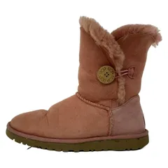 UGG(アグ) ショートブーツ 23 レディース ベイリーボタン 5803 ピンク ムートン