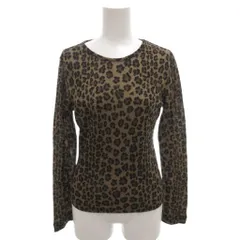 フェンディ FENDI カットソー ニット ニットソー 長袖 レオパード柄 ウール ベージュ /FF