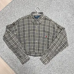 ポロ クロップド シャツ シャツ グレー