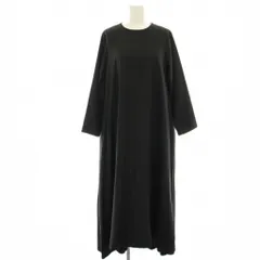 ユナイテッドアローズ UNITED ARROWS STYLE FOR LIVING ワンピース マキシ ロング ウール混 長袖 黒 ブラック /HN