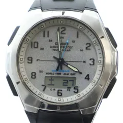 カシオ CASIO WVA-620 ウェーブセプター 腕時計 ウォッチ ソーラー カレンダー付き シルバー色 ■GY11 /MQ