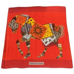 極美品 HERMES エルメス スカーフ シルク カレ140 馬柄 CHEVAL SUR MON