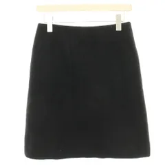 イエナ IENA 台形スカート 38 黒 ブラック 無地 ミニ ウール /HN ■MA