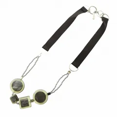 マックスマーラ MAX MARA ネックレス アクセサリー ペンダント ラウンド スクエア ロゴ マルチカラー ■GY18 /MQのサムネイル