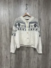 Doula Doula ノルディック柄 カーディガン アイボリー ◆■ レディース