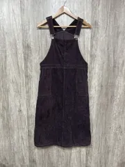 samansa mos2 コーデュロイ ジャンスカ サロペット オーバーオール sizeF/茶 ◆■ レディース