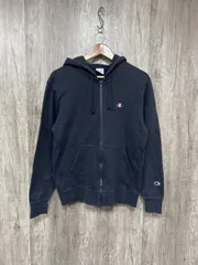 Champion チャンピオン USA製 ジップアップ パーカー sizeL/紺 ■■ レディース
