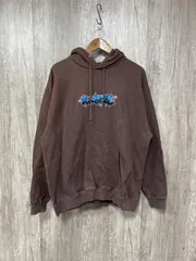 XLARGE エクストララージ 刺 ロゴ プルオーバー パーカー sizeXL/茶 ◆■◎メンズ