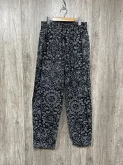 cookman クックマン シェフ ペイズリー柄 イージー パンツ sizeL/黒 ■■ メンズ