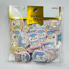 ポッチャマ＆モクロー柄　ポケピース　ステッカーセット　ポケモン　ぷっくりシール　pokemon　サンスター文具　4901770808413