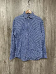 POLO RALPH LAUREN ポロラルフローレン コットン ストライプ柄 シャツ size16/白ｘ青 ■■ メンズ