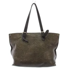 ヴィヴィアンウエストウッド Vivienne Westwood トートバッグ ハンドバッグ レザー オーブ 型押し バイカラー 茶 ブラウン 黒 ブラック /BB