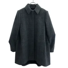 NINA RICCI ニナリッチ SAMPLE/グレンチェック メルトンステンカラーコート  グレーのサムネイル