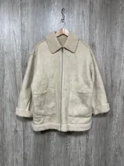 LOWRYS FARM ローリーズファーム リバーシブルボアZIPブルゾン ジャケット sizeF/ベージュ ◆■ レディース