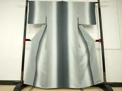 平和屋着物●上質な小紋　間道　暈し染め　丹後ちりめん　反端付き　正絹　逸品　AABF6129ck