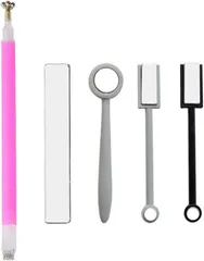 supbel キャッツアイ専用磁石ツール マグネットダブルヘッド 花柄3Dキャットアイ磁気 超強力 ネイルアートツール スティック マニキュアツール カラージェル (1セット)