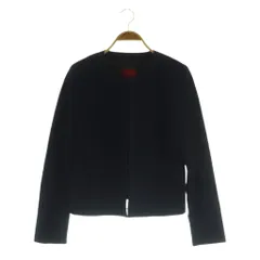 アマカ AMACA ノーカラージャケット ストレッチ 40 ネイビー /MY ■OSのサムネイル
