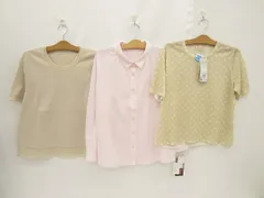  未使用 タグ付き オルベーラ 半袖カットソー 長袖ブラウス 3点 LL ストライプ ドット柄 日本製 レディース