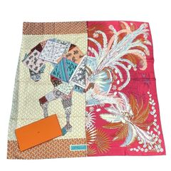 極美品 HERMES エルメス カレ140 大判 Kachinas カチナ 民族 スカーフ