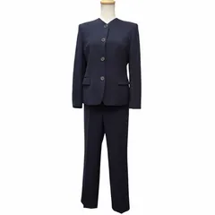 ✨美品✨ RALPH LAUREN レディース　ネイビー　ノーカラーセットアップ