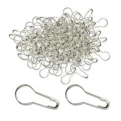 ニットピン 段数マーカー （約１０００本入り） 「 タグ付け 編み物 などにご活用いただけます♪」 目数リング スティッチマーカー ヒョウタン型 【BEST TOWN】 (シルバー) [シルバー]