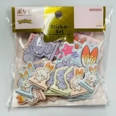 ニャスパー＆ヒバニー柄　ポケピース　ステッカーセット　ポケモン　ぷっくりシール　pokemon　サンスター文具　4901770808420