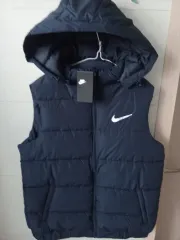 ナイキ フード ダウン ベスト デニムカラー 新品