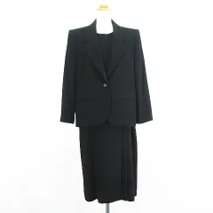 ソワールベニール SOIR BENIR セットアップ ワンピーススーツ ジャケット テーラード 長袖 シングル 総裏 ワンピース 七分袖 ロング丈 ブラックフォーマル 13ABR ブラック ※EKM