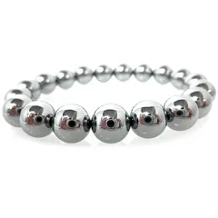 テラヘルツブレスレット【10mm／LLサイズ（内径19～20cm選択可能）】｜高純度テラヘルツ鉱石使用｜terahertz アクセサリー お守り