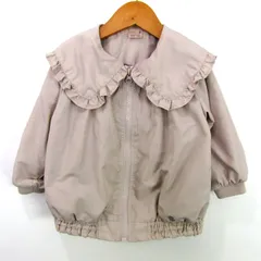 プティマイン ブルゾン ジャケット アウター ジャンパー ベビー 女の子用 90(S)サイズ ベージュ petit main 【中古】